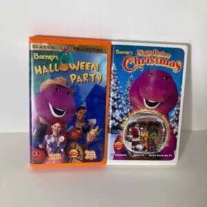 2 - Barney VHS Halloween Party The Night Before‎ Christmas 1998